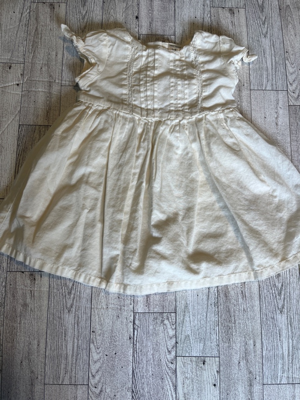 Baby B’gosh Cream 100% Cotton Summer Dress Size 9 Months